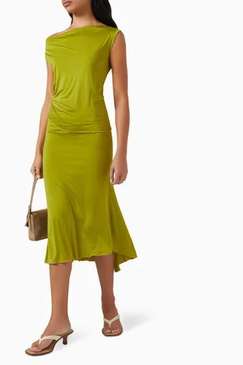 Midi Slip Skirt in Jersey