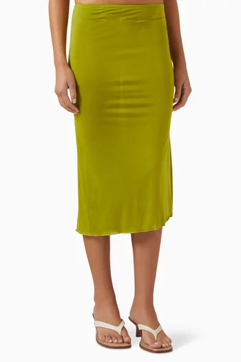 Midi Slip Skirt in Jersey