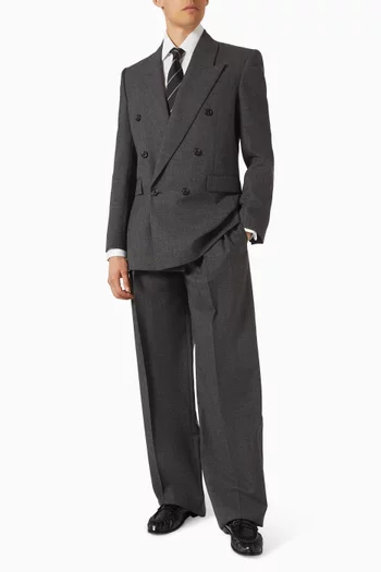 Low-waisted Pants in Wool Chiné