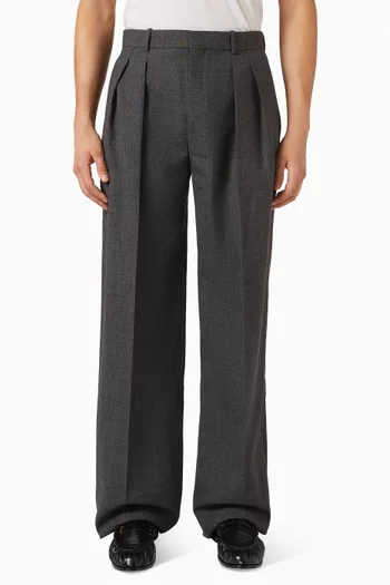 Low-waisted Pants in Wool Chiné