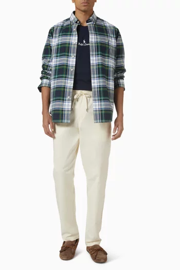 قميص بنقشة مربعات قطن