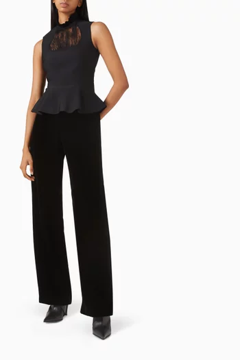 Tailored Pants in Cotton Velvet