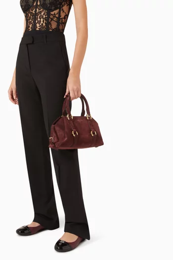 Small Farringdon Top-handle Bag in Suede