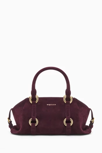 Small Farringdon Top-handle Bag in Suede