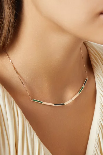 Whatever Reversible Diamond & Emerald Necklace in 18kt Rose Gold