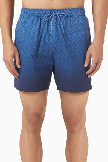 Degradé Monogram Print Swim Shorts