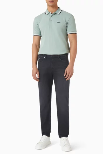 Contrast-logo Paddy Polo Shirt in Cotton Piqué