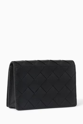 Card Case in Intrecciato Leather