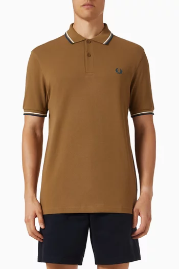 Twin Tipped Polo Shirt in Cotton Piqué