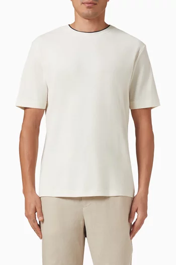 تي شيرت بفتحة رقبة مزدوجة قطن بيما