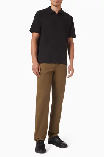 تي شيرت بولو بياقة جوني مزيج قطن