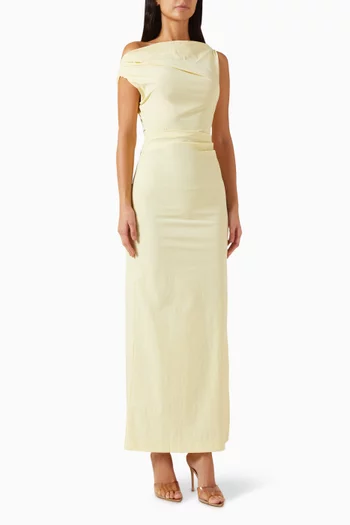 فستان أنجلينا بفتحة رقبة غير متماثلة