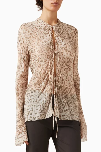 بلوزة فيلين بأربطة فيسكوز