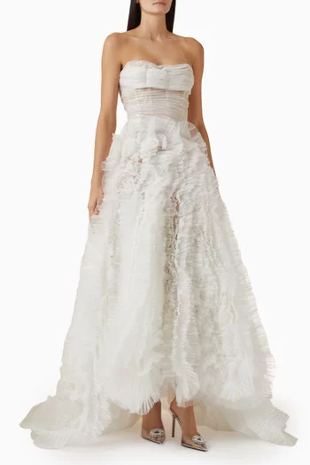 Cathalea Corset Gown in Glitter Tulle