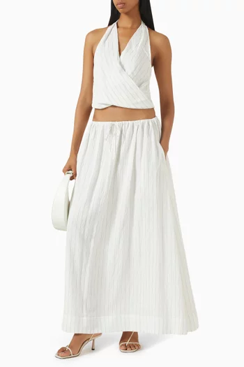 بلوزة ساسكي برباط حول الرقبة