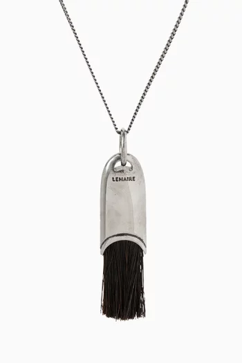 Personal Brush Necklace in Silver-plated Brass