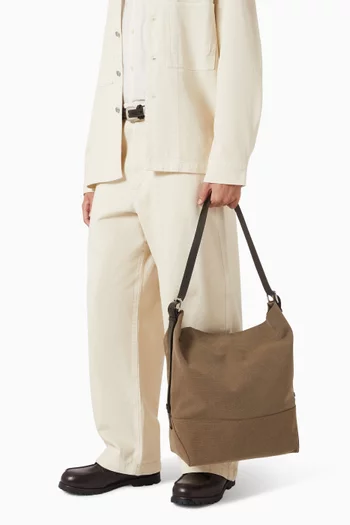 Belted Tote Bag in Canvas