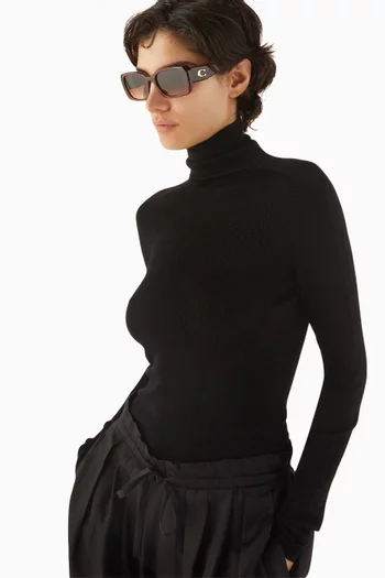 Square Logo Sunglasses in Acetate