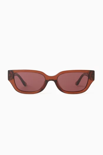 Rectangle Charm Sunglasses in Acetate