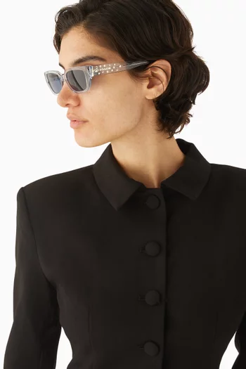 Rectangle Charm Sunglasses in Acetate