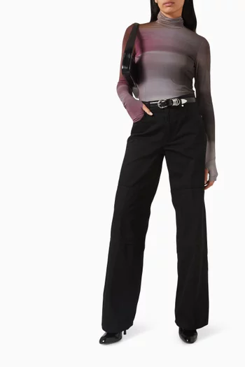 Ombre-print Top in Jersey