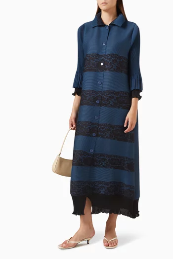 فستان اليسا طويل بطيات بليسيه