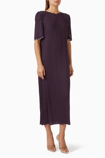 فستان فرناندا مطرز باللؤلؤ