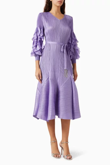 فستان فلوريلي بحزام