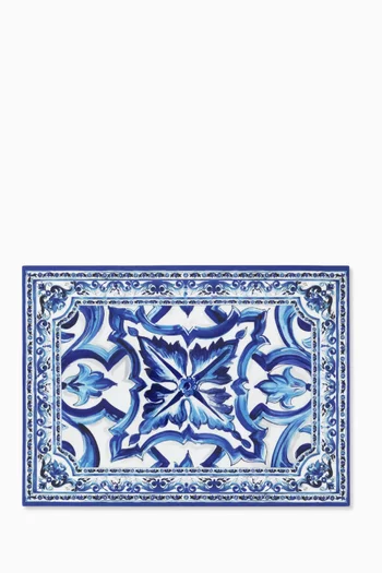 Large Maiolica-print Box in Plexiglass