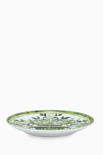 Maiolica-print Dessert Plates in Porcelain, Set of 2