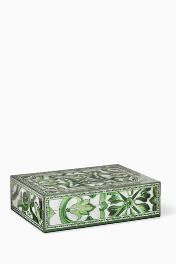 صندوق كبير بنقشة مايولكا بليكسي جلاس