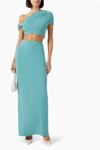 Ida Crop Top in Rib Cupro