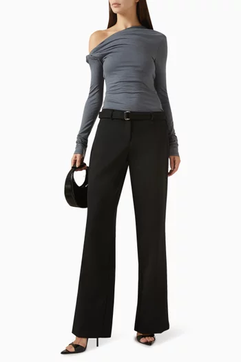 بلوزة ماناهو بفتحة رقبة غير متماثلة جيرسيه ومارينو