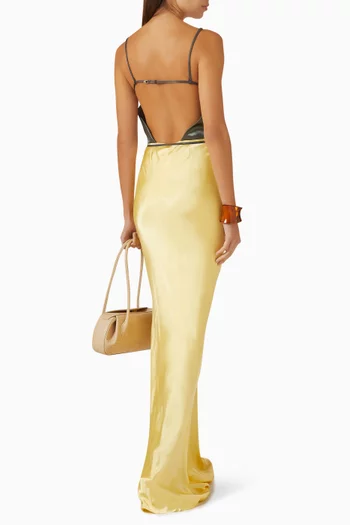 Katie Cut-out Dress in Satin
