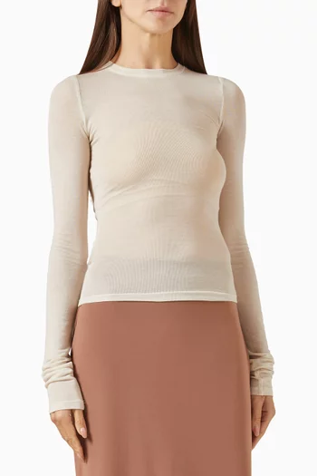 Sheer T-shirt in Jersey