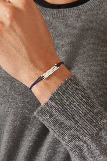 5g Godron Cord Bracelet in Sterling Silver