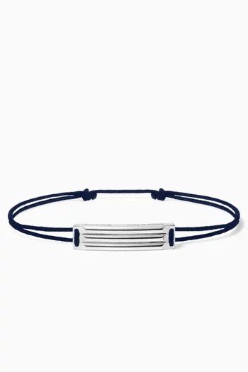 5g Godron Cord Bracelet in Sterling Silver