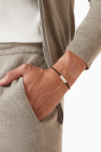 7g Nato Cable Cord Bracelet in Sterling Silver