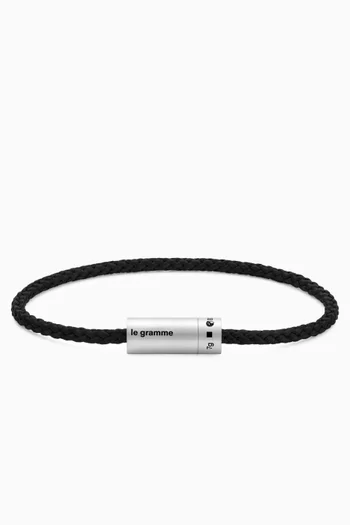 7g Nato Cable Cord Bracelet in Sterling Silver