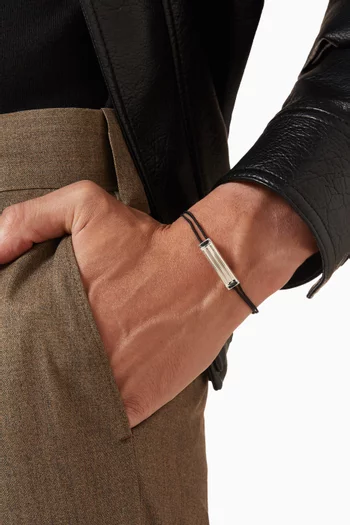 5g Godron Cord Bracelet in Sterling Silver