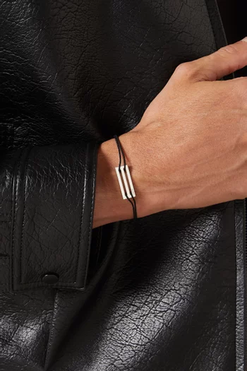 2.5g Perforated Cord Bracelet in Sterling Silver