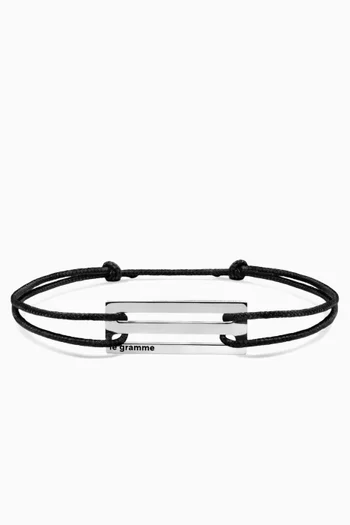 2.5g Perforated Cord Bracelet in Sterling Silver