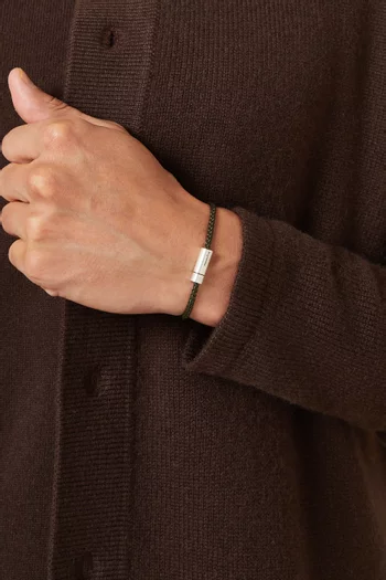 7g Nato Cable Cord Bracelet in Sterling Silver