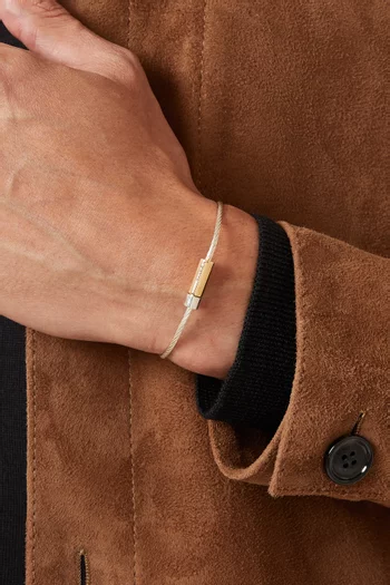 7g Cable Bracelet in 18kt Yellow Gold & Silver