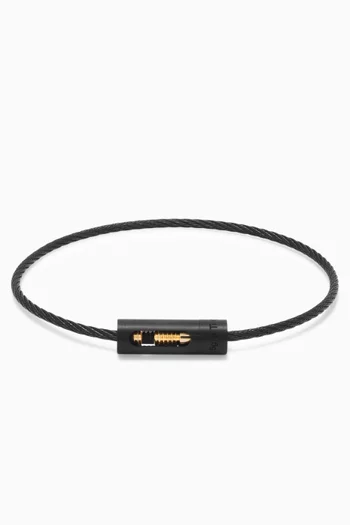 5g Cable Bracelet in 18kt Yellow Gold & Silver