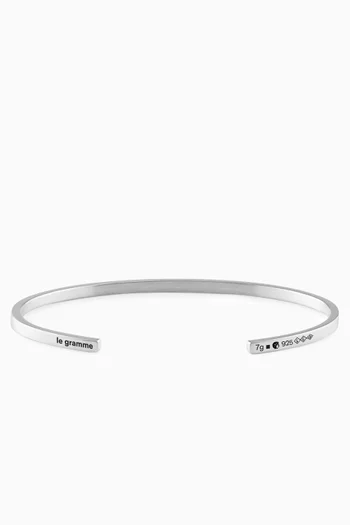 7g Ribbon Bracelet in Sterling Silver