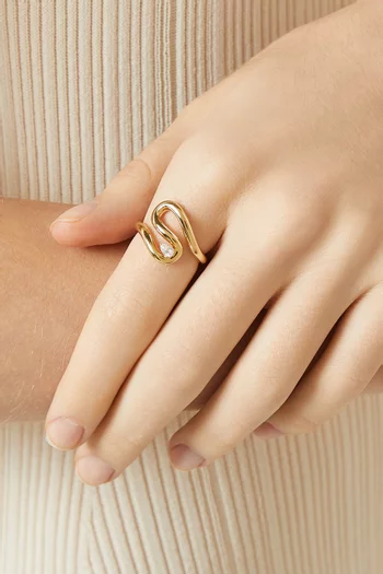Whirl Diamond Ring in 18kt Gold