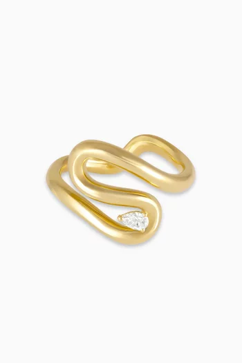 Whirl Diamond Ring in 18kt Gold