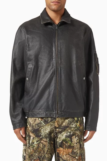 Flight Jacket in Leather