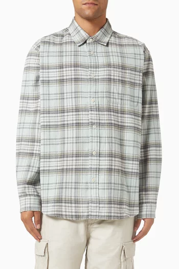 Flannel Check Shirt in Cotton